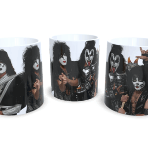 Caneca De Porcelana Rock Kiss