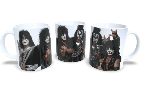 Caneca De Porcelana Rock Kiss