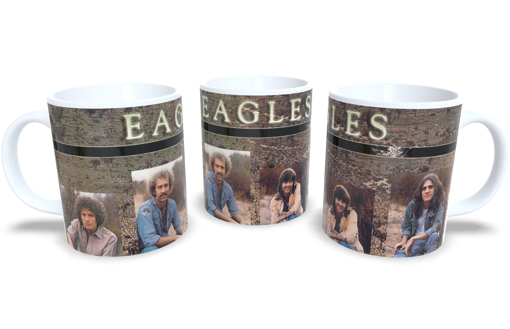 Caneca De Porcelana Rock The Eagles