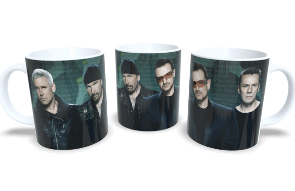 Caneca De Porcelana Rock U2