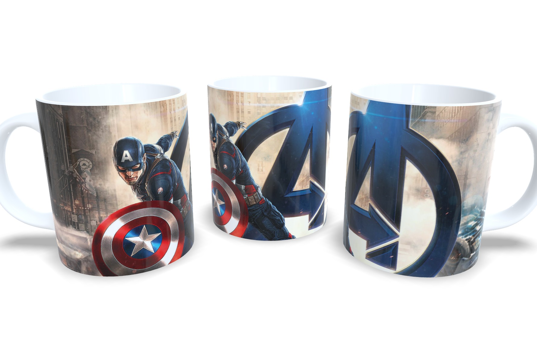 Caneca De Porcelana Geek Capitão América