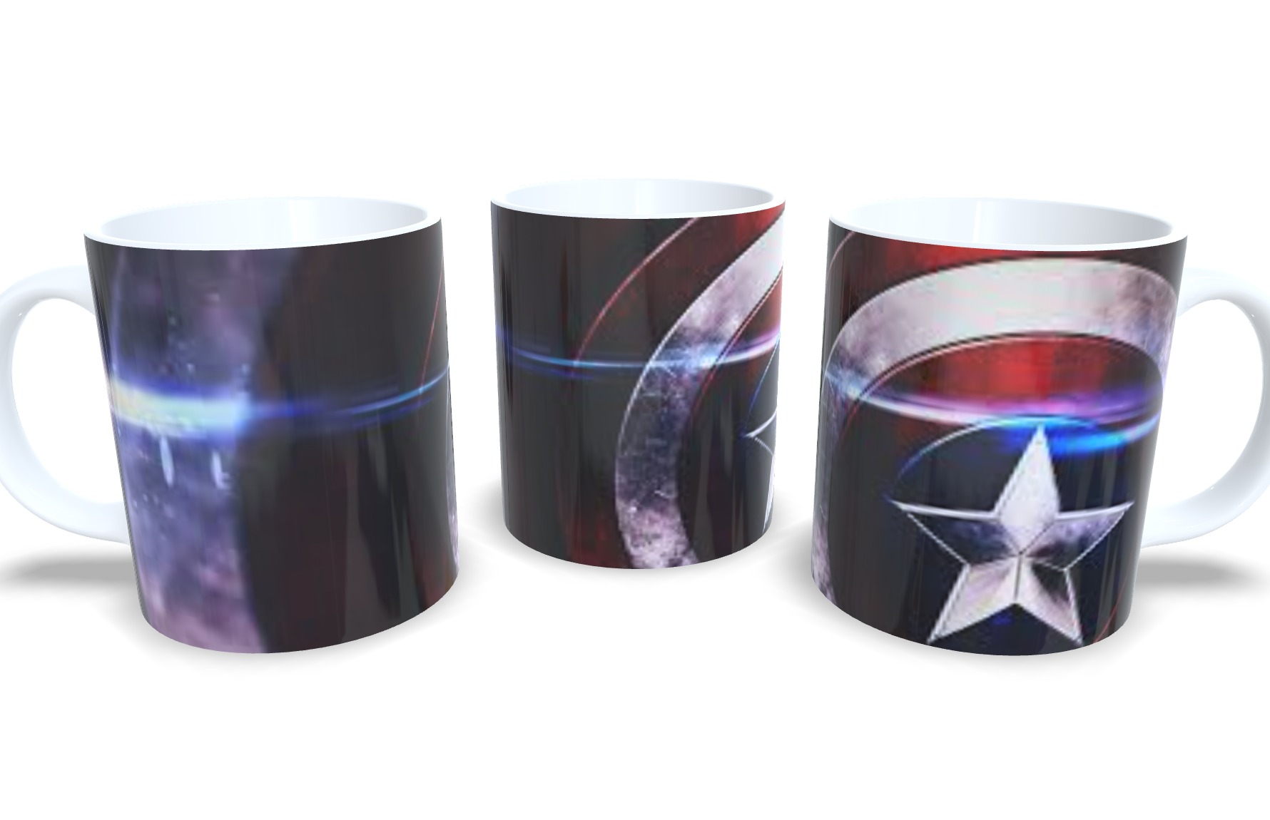 Caneca De Porcelana Geek Capitão América mod 2