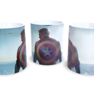 Caneca De Porcelana Geek Capitão América mod 3