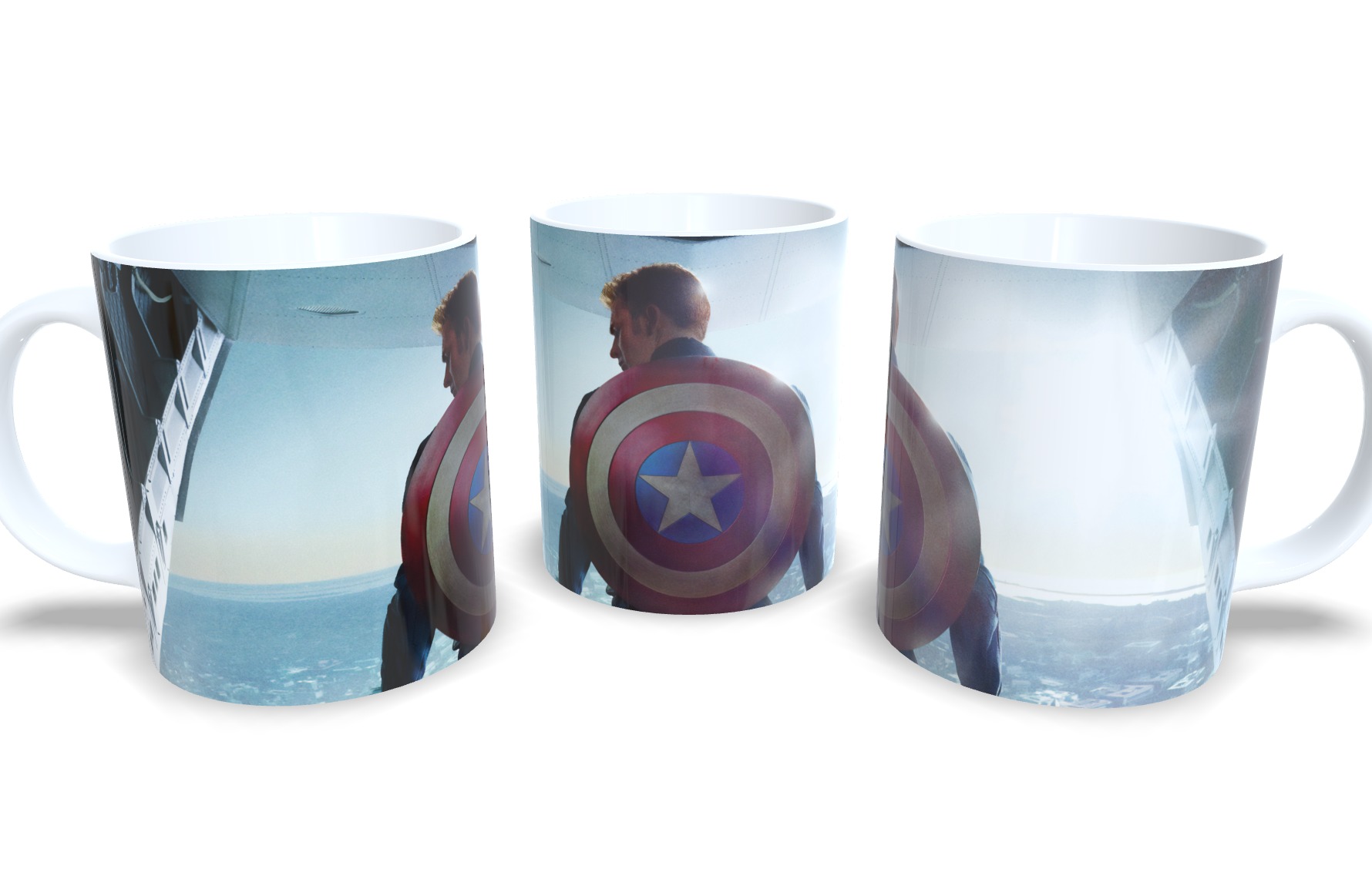 Caneca De Porcelana Geek Capitão América mod 3