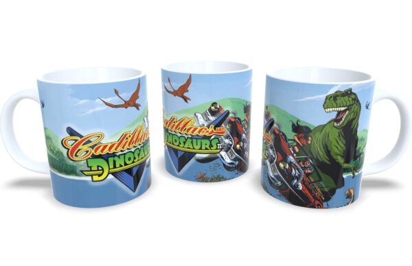 Caneca De Porcelana Game Clássico Cadillacs And Dinosaurs