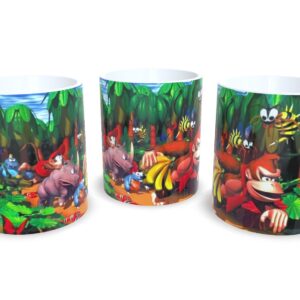 Caneca De Porcelana Game Clássico Donkey Kong Country