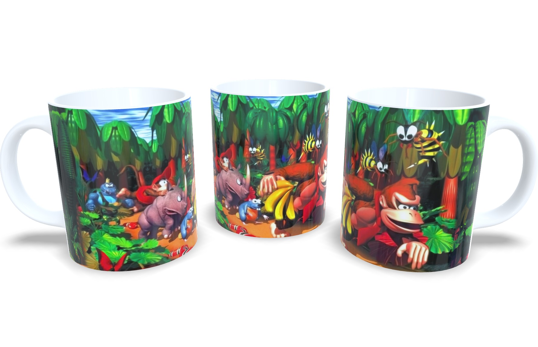 Caneca De Porcelana Game Clássico Donkey Kong Country