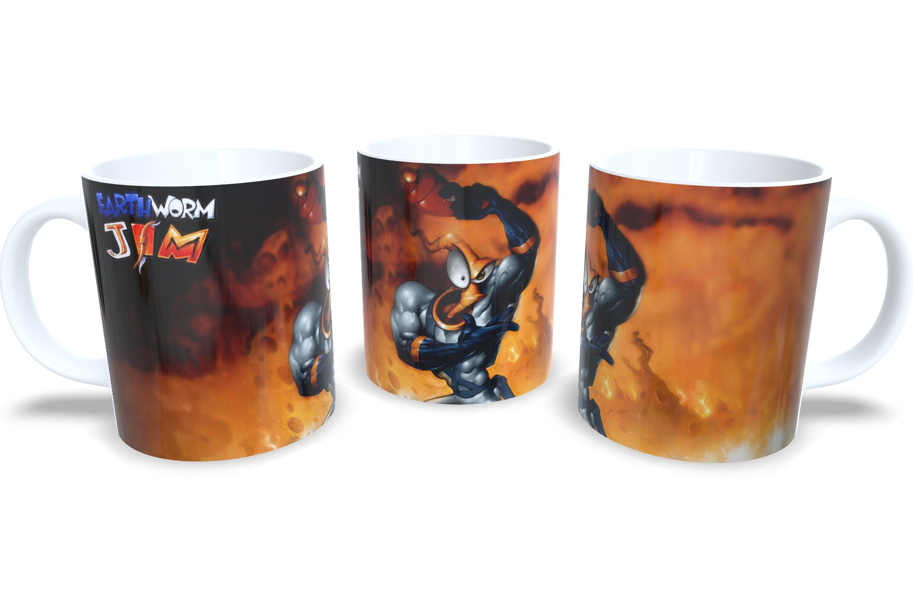 Caneca De Porcelana Game Clássico Earthworm Jim - Oferta!