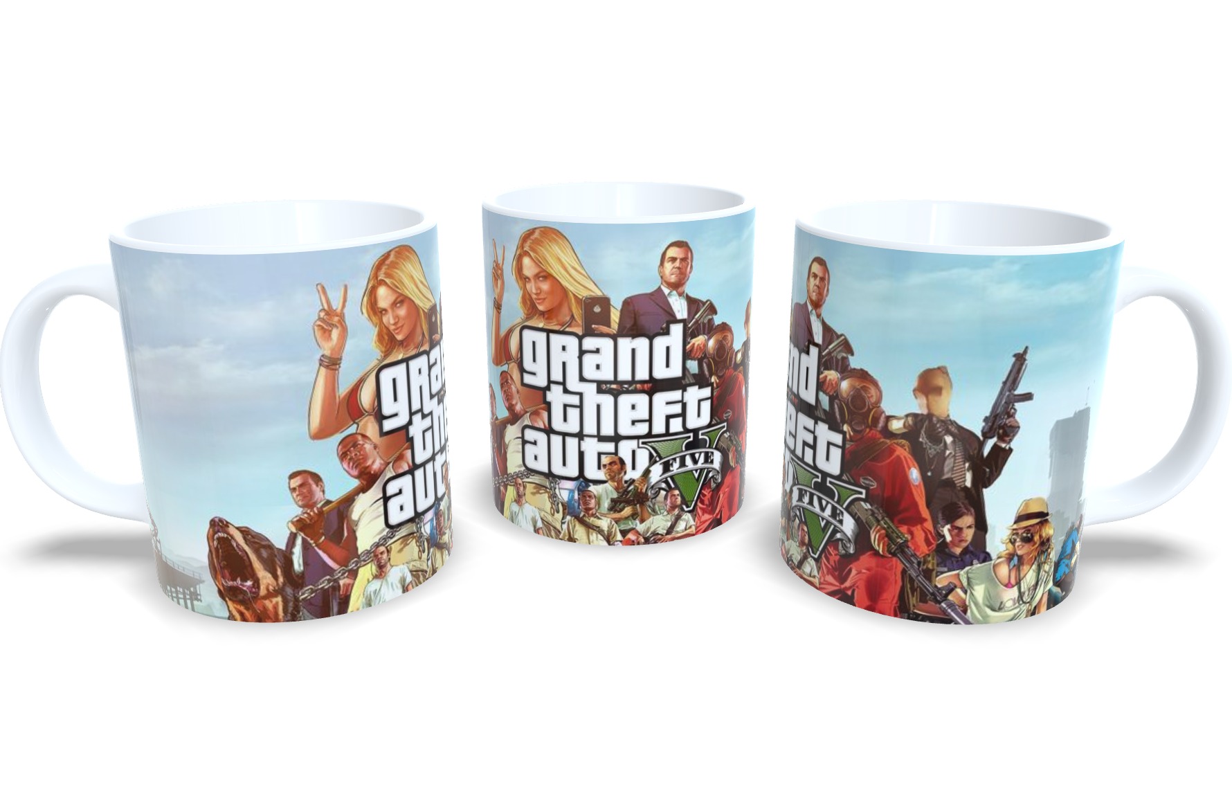 Caneca De Porcelana Game Gta V Mod 2 - Oferta