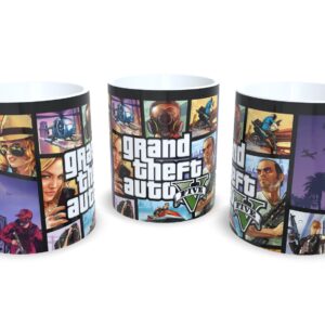 Caneca De Porcelana Game Gta V Mod 3 - Oferta