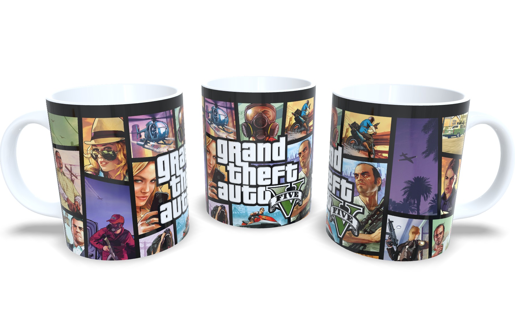 Caneca De Porcelana Game Gta V Mod 3 - Oferta