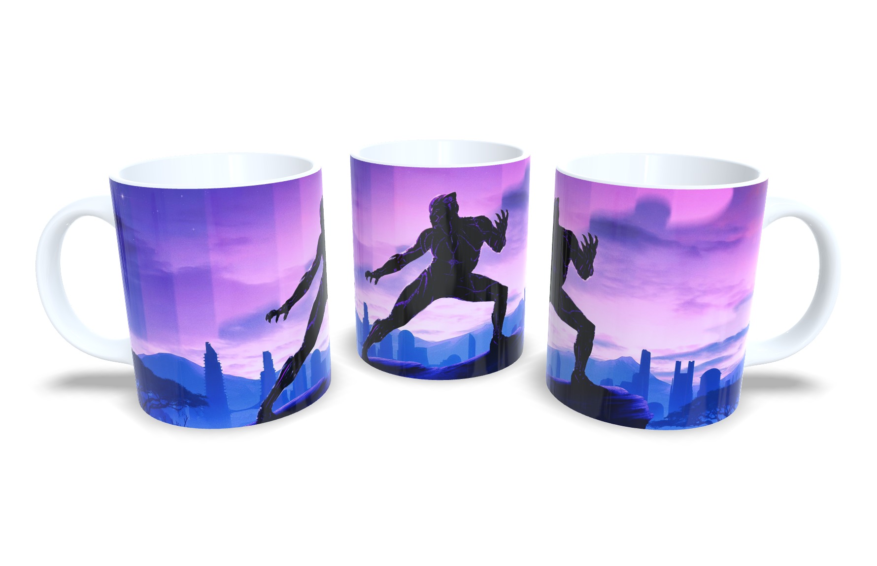 Caneca De Porcelana Geek Pantera Negra mod 3