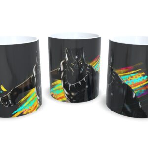 Caneca De Porcelana Geek Pantera Negra mod 5