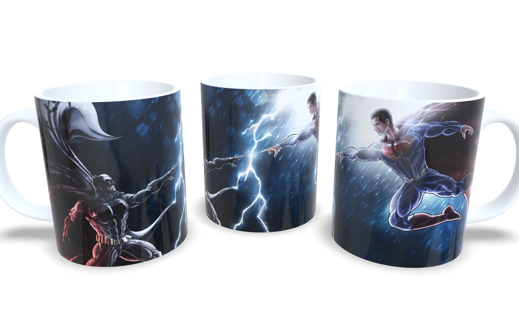 Caneca De Porcelana Geek Batman vs Superman